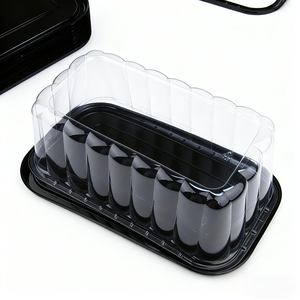 Boîte à gâteau carrée transparente avec couvercle en blister pour emballage de pain rectangulaire, qualité alimentaire, 3500 ml, logo et taille personnalisables - Product Image 1