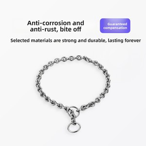 ปลอกคอสุนัขป้องกันการกัดโลหะสแตนเลสป้องกันการสูญเสียป้องกันการกัดกร่อนป้องกันการเกิดสนิมป้องกันกระดูกงู - Product Image 3