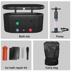 Grande baignoire ronde pliable économique en plastique pour l'extérieur, baignoire portable autoportante pour bain froid ou glacial pour adultes - Product Image 2