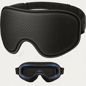 Adjustable 100% <b>Light</b> Blocking Satin Custom 3D Blackout <b>Sleep</b> Eye Mask With Lash Extension Soft Memory Foam Travel - Product Image 2