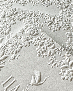 Cartes d'<span class=keywords><strong>invitation</strong></span> de mariage de luxe haut de gamme personnalisées en papier coton avec relief floral en relief 3D - Product Image 3