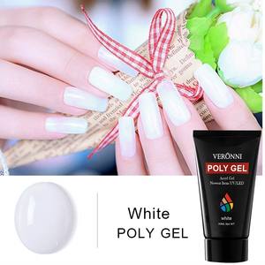 Polygel Nail Extension Poly Gel Gel acrílico UV Builder para extensión rápida Puntas de pulido Limpiador más herramienta de mani - Product Image 1