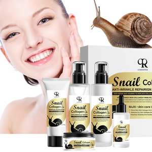 Ensemble de soins de la peau naturels personnalisés, collagène, réparation à l'escargot, anti-âge, nettoyant visage, sérum, crème pour les yeux, soin du visage - Product Image 2