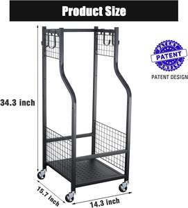 Estante de almacenamiento para equipos de golf, adecuado para garajes, para guardar bolsas de golf y otros equipos y palos de golf. - Product Image 5