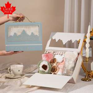 Boîte à bonbons de mariage de style château carré européen LAIRE, estampage dorée, banquet, boîte à bonbons à main, luxe léger, cadeau d'anniversaire exquis - Product Image 2