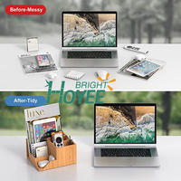 Classeurs de bureau avec rangement Accessoires de bureau en bambou
