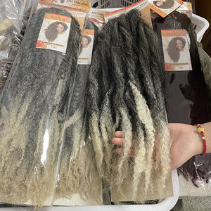 18 Inch Synthetische Haak Extensions Zachte <span class=keywords><strong>Afro</strong></span> <span class=keywords><strong>Kinky</strong></span> Cubaanse Twist Vlechten Marley Haar - Product Image 6