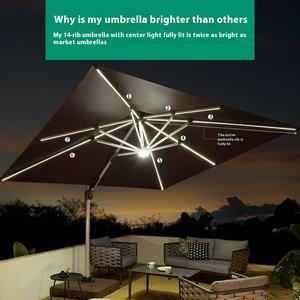 야외 공간 커버리를위한 안뜰 별장 마당 정원 마당에 대한 현대적인 디자인 야외 파라솔 상업용 로마 태양 우산 - Product Image 3