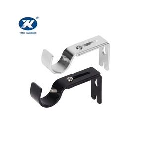 Supports réglables noirs pour tringles à rideaux de 7/8 ou 1 pouce - Product Image 1