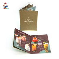 Menu de restaurant personnalisable en papier kraft avec impression numérique, livraison rapide et reliure souple – Vente en gros