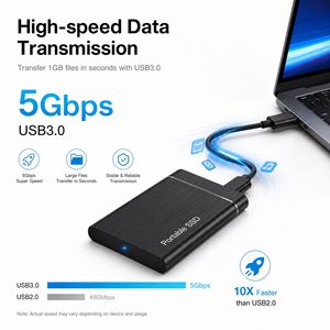 <span class=keywords><strong>Disque</strong></span> <span class=keywords><strong>dur</strong></span> portable SSD ultra-fin haute vitesse transfrontalier, capacité extensible, finition brossée or, extra-large 2 To - Product Image 3
