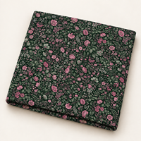 Tissu en popeline de coton floral LNS Dense Garden Carpet, 75 GSM, voile de coton léger tissé pour vêtements