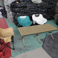 Table de repas d'extérieur moderne BONO HONGYI en fer et panneau MDF, ultra-légère, portable, réglable en hauteur, pour la plage, le camping, les pique-niques, les barbecues, pliable