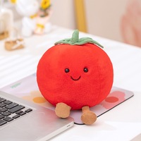Lage minimale bestelhoeveelheid groothandel nieuwe realistische fruit- en groentepluche sleutelhanger mini polyester PP katoen gevuld