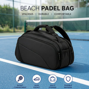 Fabricant de raquettes de padel de plage, logo personnalisé, vente en gros, sac à dos pour raquette de tennis de plage avec fermeture éclair - Product Image 1