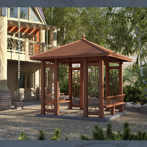 Gazebo de Acero con Iluminación Decorativa para Jardín, Parque, Resort, Patio, Terraza y Área de Eventos al Aire Libre con Diseño Moderno - Product Image 6