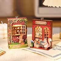 Kit de imanes para nevera DIY ecológicos de nuevo estilo 2026, rompecabezas de madera 3D con patrón de animales, miniatura con luz LED, decoración para el hogar