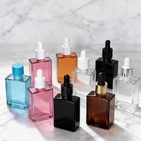 Flacons compte-gouttes en verre vides de luxe, taille personnalisée, 30 ml, 15 ml, pour emballage d'huile, sérum, parfum, soin du visage et des cheveux