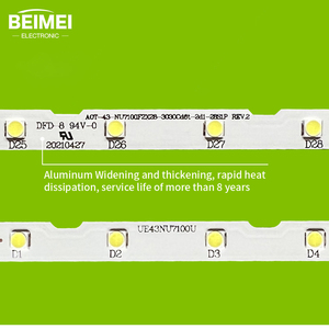 Samsung 43 Inch <span class=keywords><strong>Aot</strong></span> 43 Nu7100f 2x28 3030c retroilluminazione a Led per UE43NU7100U UE43NU7120U 2 pezzi/set - Product Image 4