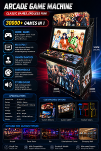 Macchina Arcade Personalizzata con Logo, 32 Pollici, per <span class=keywords><strong>Giochi</strong></span> di Combattimento, Console Video per 2 Giocatori, per Bar e Sale <span class=keywords><strong>Giochi</strong></span> - Product Image 6