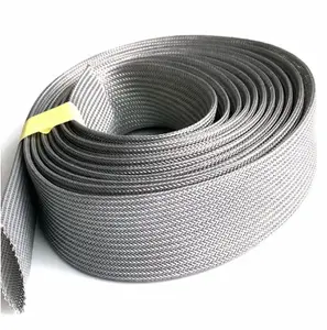 Hot Selling Heat Resistant Flame Resistant Lightweight Braided Sleeve / PPS Expandable Sleeving/braided Cable Wrap