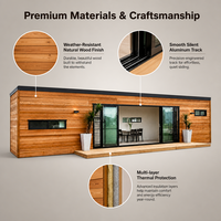 Cabine modulaire en bois insonorisée portable, ADU, maison préfabriquée de luxe, mini-maison détachable, maison-conteneur, pod de vie pour jardin