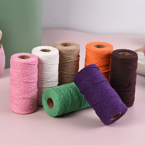 Vente en gros <span class=keywords><strong>de</strong></span> corde <span class=keywords><strong>de</strong></span> coton <span class=keywords><strong>de</strong></span> couleur <span class=keywords><strong>de</strong></span> 2mm bricolage fait à la main corde décorative regroupement emballage cadeau <span class=keywords><strong>tapisserie</strong></span> corde tressée - Product Image 3