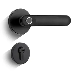 Elock ES812 cerradura de manija de puerta electrónica Tuya BLE APP Smart Handle Lock set manija de palanca inteligente de huellas dactilares