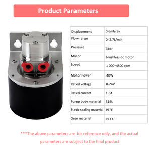 Pompa roda gigi magnetik mikro <span class=keywords><strong>Volume</strong></span> kecil pompa roda gigi suhu tinggi tingkat aliran kecil - Product Image 6
