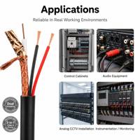 Cable Coaxial CCTV RG59+2C 48BC 300M con Conductor Sólido y Cable de Alimentación, Revestimiento de PVC LSZH, 75 OH, Lámina/Trenzado de MG-Al, OEM/ODM