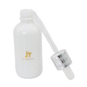 Wholesale 10ml 15ml 20ml 30ml 50ml 100ml White Opal Glass <b>Bottle</b> Empty Essential Oil <b>Dropper</b> <b>Bottles</b> with Aluminum Silver Cap - Product Image 5