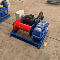 Treuil électrique à double tambour à frein hydraulique, 3 phases, 220 V, 380 V, vente chaude, capacité de 1 tonne, pour travaux d'ingénierie et de construction