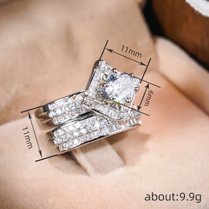 Set di Anelli Geometrici Audaci per Coppie, Gioielli Eleganti e di Lusso per Donne - Product Image 4