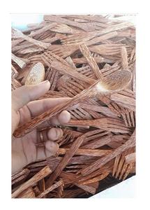 ช้อนรับประทานอาหารทำจากไม้ธรรมชาติแบบ100% ช้อนซุปชาทำจากไม้แบบใช้ซ้ำได้คุณภาพดีแบบกำหนดเองทำในเวียดนาม99ข้อมูลสีทอง - Product Image 3