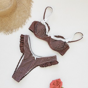 Nouveau design TW 2026 – Bikini rétro à pois avec micro volants, taille haute et effet push-up, <span class=keywords><strong>maillot</strong></span> <span class=keywords><strong>de</strong></span> <span class=keywords><strong>bain</strong></span> sexy deux <span class=keywords><strong>pièces</strong></span> avec tanga pour femme - Product Image 5