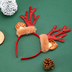 Nueva diadema navideña transfronteriza con orejas de reno, cuernos y campanas, decoración para fiestas, regalo para niños - Product Image 4