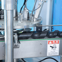 Botella de tarro de plástico automática hecha en China en línea taponadora automática recta máquina de tapado de sellado de tarros de latas