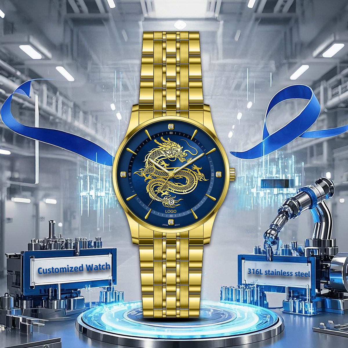 สีทอง/สีฟ้า