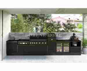 Cucina da Esterno a <span class=keywords><strong>L</strong></span> di Lusso Dorene 2026 con Set Kamado e Coperchio, <span class=keywords><strong>Isola</strong></span> per Blackstone, Joe Roof Grill, Griddle e Frigorifero - Product Image 1