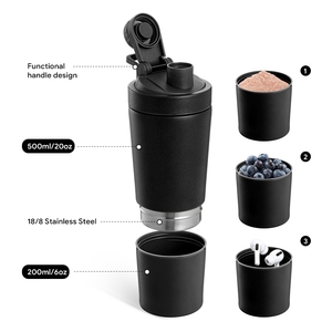 Borraccia Shaker Personalizzata Everich per Palestra, in Acciaio Inox 304 <span class=keywords><strong>a</strong></span> Doppia Parete Isolata Sottovuoto, con Manico e Coperchio - Product Image 3