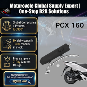 Pot d'échappement de <span class=keywords><strong>moto</strong></span> Geometry Racing Scooter Hero pour PCX 160 avec <span class=keywords><strong>coude</strong></span> en acier inoxydable - Product Image 1