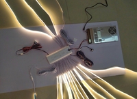 Éclairage d'escalier LED intelligent à détecteur de mouvement, bande LED découpable de 1,5 m de long pour éclairage de marches intérieur