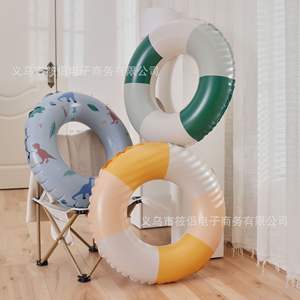 Flotador Inflable Redondo con Diseño de Rayas, PVC de 0.20mm, para Piscina, Parque Acuático, Unisex, para Adultos - Product Image 1