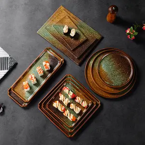 Harmony Hot Sale Restaurant Trending Products Rustic Style Dinner Steak Ceramic Dinner Plates