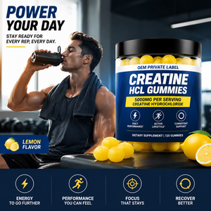 Gomitas de Creatina HCL OEM 5000mg por Porción, Sabor Limón, Suplemento Dietético para un Estilo de Vida Activo, Energía y Rendimiento - Product Image 2