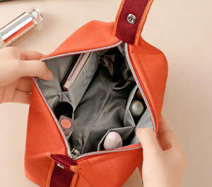 Sac de maquillage cosmétique en toile de coton naturelle écologique personnalisé 2026, fermeture éclair, en gros, voyage, réutilisable - Product Image 3