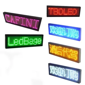 Elektronisches Scrolling Wiederauf ladbare LED Mini-Programmierung Name Abzeichen Tags Mehrfarbige tragbare Pin Magnet Typenschild Zeitplatte