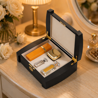 Boîte de rangement pour parfums en bois haut de gamme, boîte en bois d'ébène, logo personnalisé, emballage cadeau de luxe Ramadan Mubarak