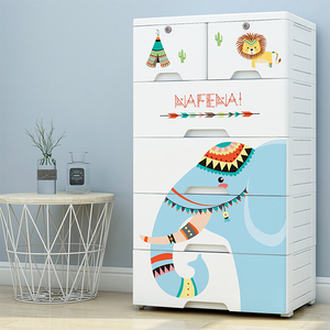 Drawer type cabinet storage locker household plastic packing box chest of drawers