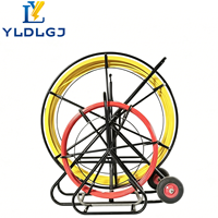 Cinta pasacables de fibra de vidrio de 8 mm y 150 m, varilla de empuje y tracción para cables, serpiente para conductos, herramienta de pesca de cables eléctricos con punta de ABS